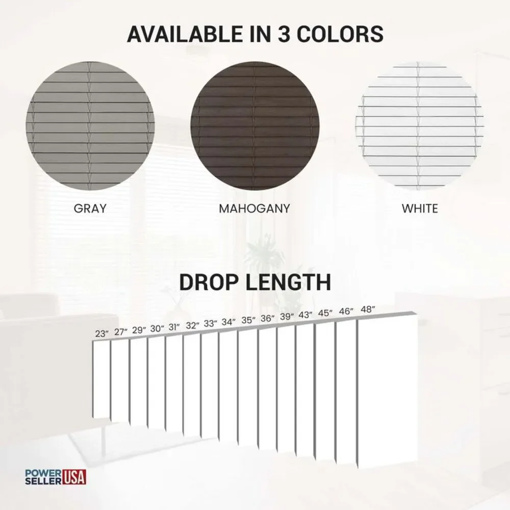 PowerSellerUSA Cordless Window Blinds, Privacy & Room Darkening 2